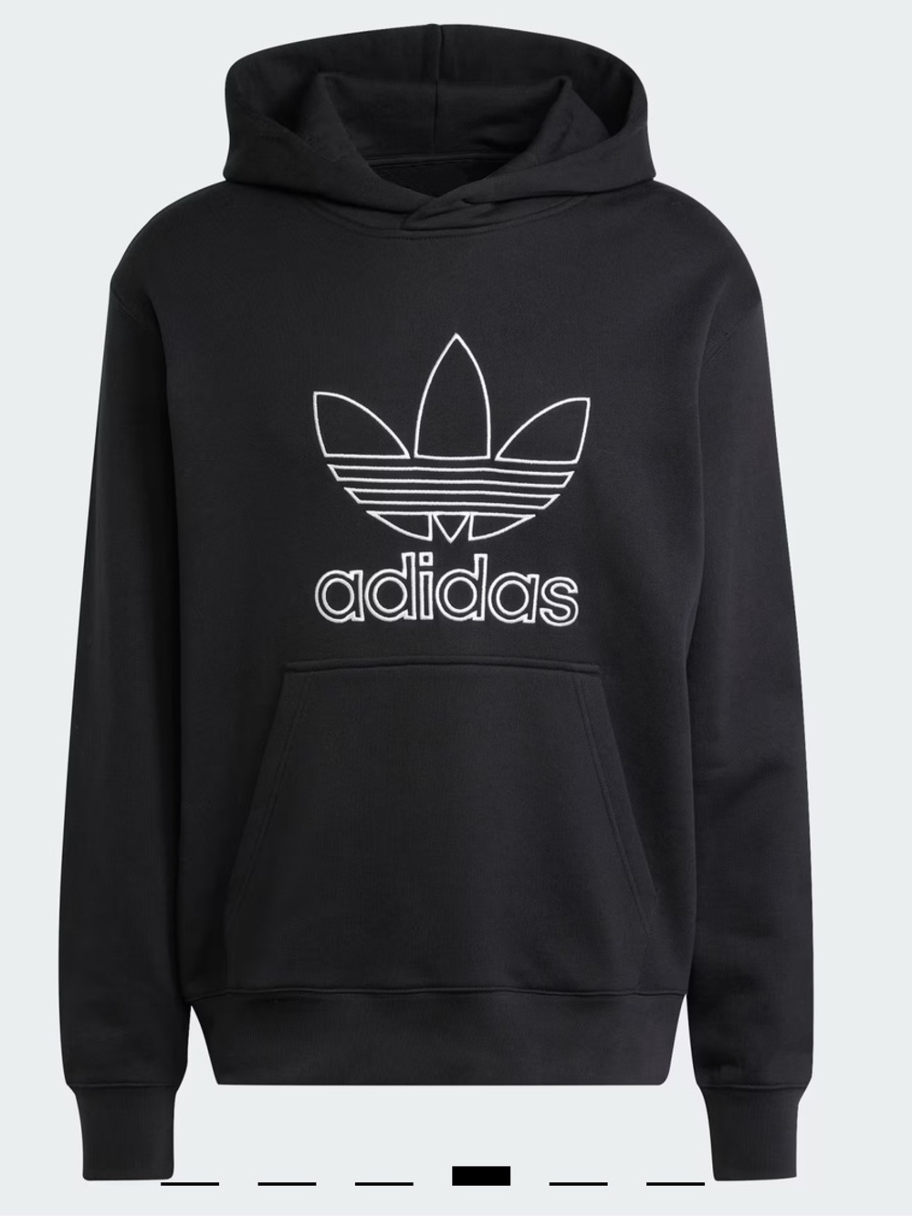 Adidas originals black hoodie mens trefoils hoody